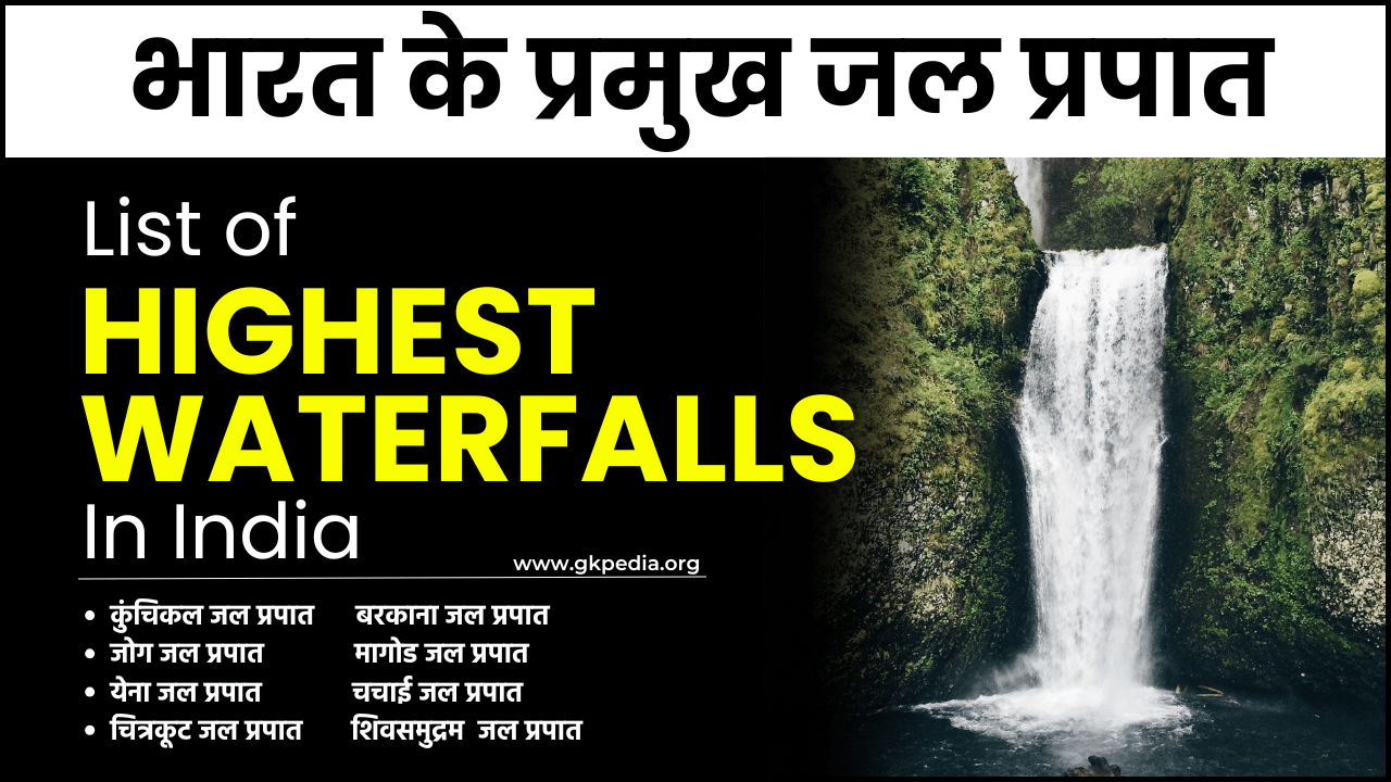 भारत के प्रमुख जल प्रपात